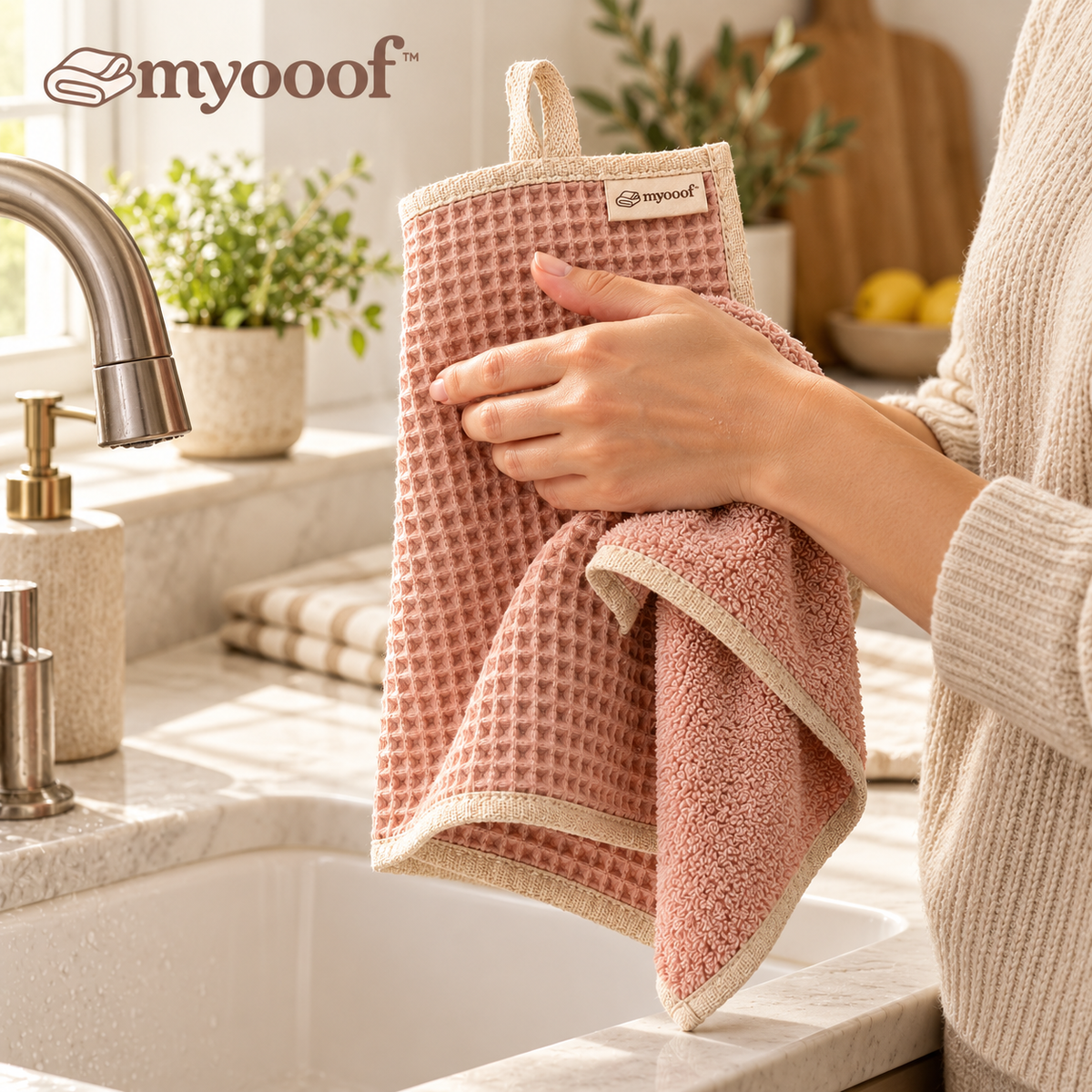 Myooof™ PalmDry Waffle Hand Towel