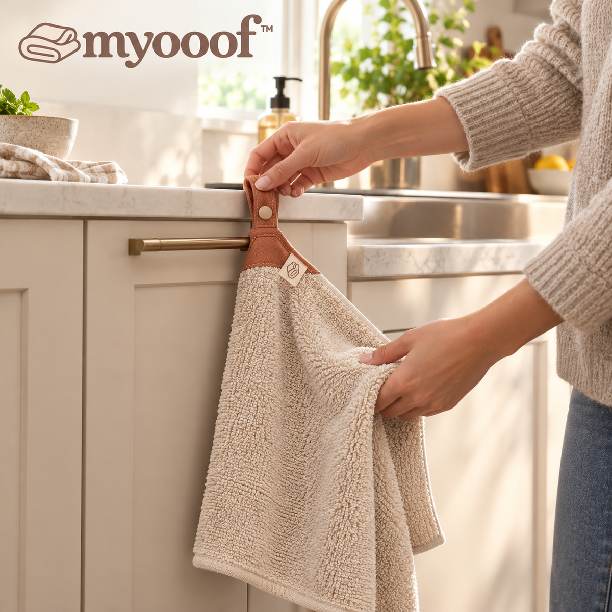 Myooof™ CornerHang Kitchen Hand Towel